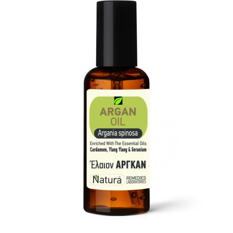 ARGAN OIL (Argania spinosa) ENRICHED with Kardamom, Ylang Ylang and Geranium